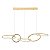 Pendente LED Zena 67W 3000K 5360lm C122cm cabo 200cm Dourado 2597 - Imagem 1