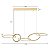 Pendente LED Zena 67W 3000K 5360lm C122cm cabo 200cm Dourado 2597 - Imagem 4
