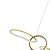 Pendente LED Zena 67W 3000K 5360lm C122cm cabo 200cm Dourado 2597 - Imagem 3