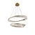 Pendente em Cristal Lezie 2 aros 97W 3000K Metal Ouro Brilho 2738 - Imagem 1