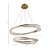 Pendente em Cristal Lezie 2 aros 97W 3000K Metal Ouro Brilho 2738 - Imagem 5