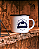 Caneca Esmaltada Retro Rise & Grind Azul - Imagem 1