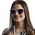 ÓCULOS de SOL - CAT WHITE Híbrido - Armação Acetato Branco e Metal Dourado - Lente Degradê Preto Roxo - Imagem 1