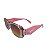 ÓCULOS de SOL - STELLA PINK BOLD - Acetato Retangular Transparente Rosa - Lente Degradê Marron Laranja - Haste c/ Molas - Imagem 4