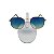 ÓCULOS de SOL - DEPP OCEAN - Armação metal hexagonal - Lentes azul degrade - Imagem 3