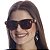 ÓCULOS de SOL - SV DAIANA Animal Print - Acetato Retangular estampado animal print marron - Imagem 1