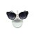 ÓCULOS de SOL - CAT BLACK HIBRIDO - Acetato Preto com metal dourado - Lentes preto roxo - Imagem 3