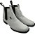 BOTINA PALMA NOBUCK BRANCO SOLADO MOCASSIM - REF 209 - Imagem 4