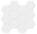Porcelanato Decorado - Gabriella -  Hexagonal Branco Mate  -  17x19,5cm - 1 m2 - Imagem 1