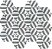 Porcelanato Decorado - Gabriella - Hexagonal Branco e Preto Mate  -  17x19,5cm - 1 m2 - Imagem 1