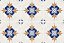 Porcelanato Decorado  - Gabriella - Portugues 428 Azul/Ocre  - 15,2 X 15,2 - 0,35 m2 - Imagem 2