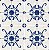 Porcelanato Decorado  - Gabriella -  Portugues 423 Azul  - 15,2 X 15,2 - 0,35 m2 - Imagem 1