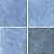Porcelanato - Gabriella -  Relevo Giz Azul Mate - 15,2 X 15,2 - 1,02 m2 - Imagem 2