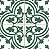 Porcelanato Decorado - Gabriella - Verde Mate - 20,2 X 20,2 - 1,47 m2 - Imagem 1
