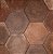 Porcelanato - Sense Decor - Hexa Terra Cotta Dark - 17x19,6 - 1,00 m2 - Imagem 2