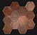 Porcelanato - Sense Decor - Hexa Terra Cotta Dark - 17x19,6 - 1,00 m2 - Imagem 1