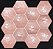 Porcelanato - Sense Decor - Hexa Nuvola Lux Pink - 17x19,5 - 0,90 m2 - Imagem 1