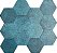 Porcelanato - Sense Decor - Hexa Acqua Blu Mate - 17x19,5 - 1,00 m2 - Imagem 1