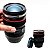 Copo Térmico Emborrachado Formato Lente De Câmera - CANECA PRETA - Imagem 3