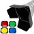 Godox Kit BD-04 Barndoor Refletor Colmeia Gelatina Colorida - Imagem 2