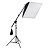 Softbox 50x70cm Com lâmpada 150w + Tripé Girafa 2,10m - Imagem 1