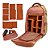 Mochila de Couro Equipamentos Fotográfico Câmera 52x36x18cm - Imagem 3