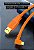 Cabo Usb P/ Micro Usb 5m - Sony A7s A7r2 A6500 Canon Sl3 90d - Laranja - Imagem 3