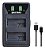 Carregador Duplo Bateria Lp-e8 Usb Canon T3i T4i T5i - Imagem 1