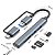 HUB Tipo C E USB Com Entrada Cartão SD e Micro SD USB e P2 - Imagem 2