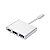 Hub USB-C 3 em 1 com HDMI 4K, USB 3.0 e USB-C - Imagem 1