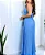 Vestido longo plissado azul claro Alfaiataria - Imagem 2