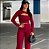Conjunto Canelado Feminino Fitness Vinho - Imagem 1
