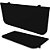 Mesa De Parede Dobrável Com Suporte 90x40cm Preta - Imagem 3