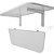 Mesa De Parede Dobrável Com Suporte 50x40cm Branca - Imagem 2