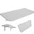 Mesa De Parede Dobrável Com Suporte 100x50cm Branca - Imagem 1