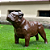 Escultura Cachorro Bulldog Inglês - Imagem 1