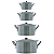kit 4 Caçarolas Aluminio Hotel / Restaurante N°28,32,36 e 40 - Imagem 1
