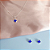 Conjunto Pingente e Brincos Trevo -  Prateado e Azul Royal - Imagem 1