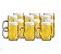 Caneca de Chopp Fritz 475Ml Vidro Resistente 6 Unds - Imagem 1