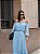 Vestido ombro a ombro azul - Imagem 5