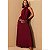 VESTIDO LONGO FRENTE ÚNICA CHIFFON MARSALA - Imagem 1