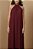 VESTIDO LONGO FRENTE ÚNICA CHIFFON MARSALA - Imagem 3