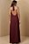 VESTIDO LONGO FRENTE ÚNICA CHIFFON MARSALA - Imagem 2
