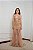 Vestido tule de seda bordado nude Cápsula - Imagem 1