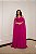 Vestido georgette de seda drapeado fucsia Cápsula - Imagem 3