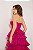 Vestido tule de seda e renda francesa em babados fucsia Cápsula - Imagem 4
