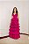 Vestido tule de seda e renda francesa em babados fucsia Cápsula - Imagem 1