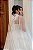 Vestido longo tule de seda em camadas off white noiva - Imagem 4