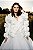 Conjunto noiva flores seda pura off white - Imagem 1