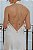 Vestido longo em crepe de seda com cristal off white - Imagem 3